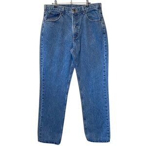 Carhartt Men's B18 Straight Fit Jean 36x34 (actual 34x31) Blue Denim Tapered Leg